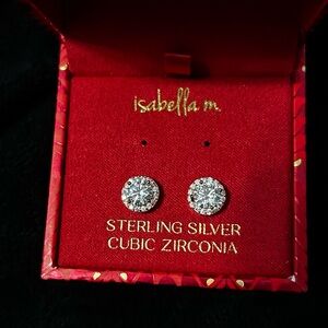 Isabella M. Sterling Silver Cubic Zirconia Earrings